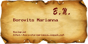 Borovits Marianna névjegykártya